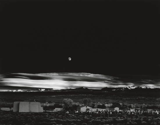 ADAMS, ANSEL (1902-1984) "Moonrise, Hernandez, New Mexico."